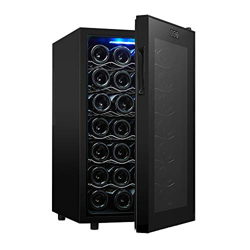 Weinkühlschrank 68L für bis zu 28 Weinflaschen (bis zu 710 mm Höhe), Temperatureinstellbereich 11-18°C, Digitale Temperaturregelung, LED