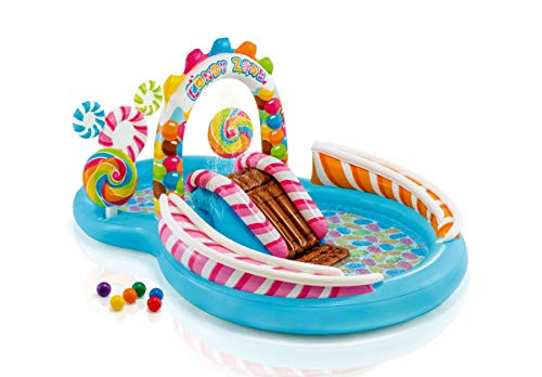 Intex 57149NP - Aufblasbares Play Center Süßigkeiten, Vinyl, Mehrfarbig, 295x191x130 cm