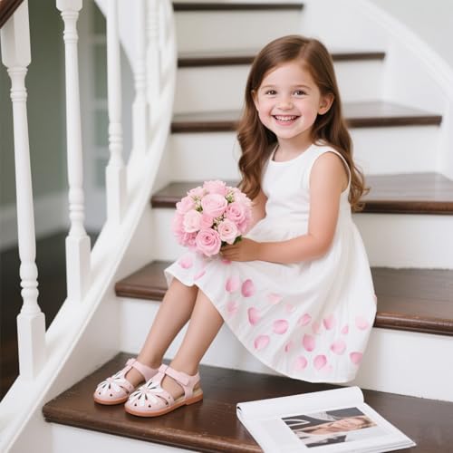 Image of Kiderence Toddler Girls Sandals Little Girls Kids Summer Shoes Toddler Sandals