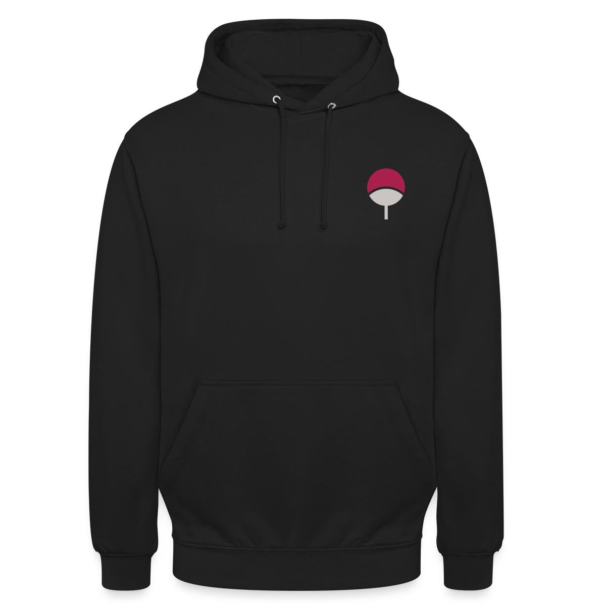 Spreadshirt Naruto Brustlogo des Uchiha-Clan Unisex Hoodie