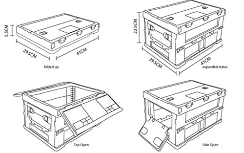 Shimoyama Pp Lidded Home Storage Box, 19L/5Gal, Foldable Storage Drinks Bin, Bedroom And Camping Organize Container, Celadon Green #TOP6