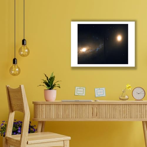 Impression d'art NGC 3227 NGC 3226 Hubble Télescope Extra Large Spiffing Prints