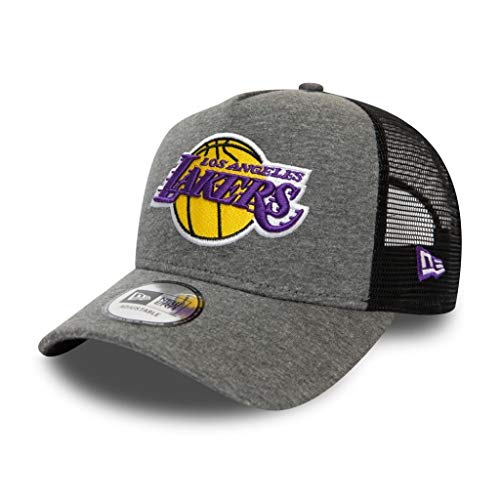 New Era Los Angeles Lakers Cap Trucker Kappe Jersey Mesh Basecap NBA Basketball Grau - One-Size