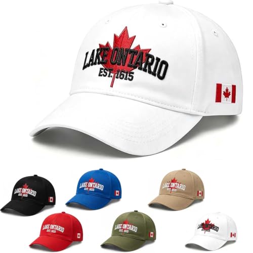 Lake Ontario Forever Heritage Cap, Lake Ontario Hat with Maple Leaf (#b6)