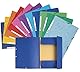 Exacompta 55501AMZE 11er Pack Premium Einschlagmappe. Aus extra starkem Colorspan-Karton mit 3 Innenklappen und 2 Gummizügen DIN A4 farbig sortiert Sammelmappe Dokumentenmappe für Büro und Schule