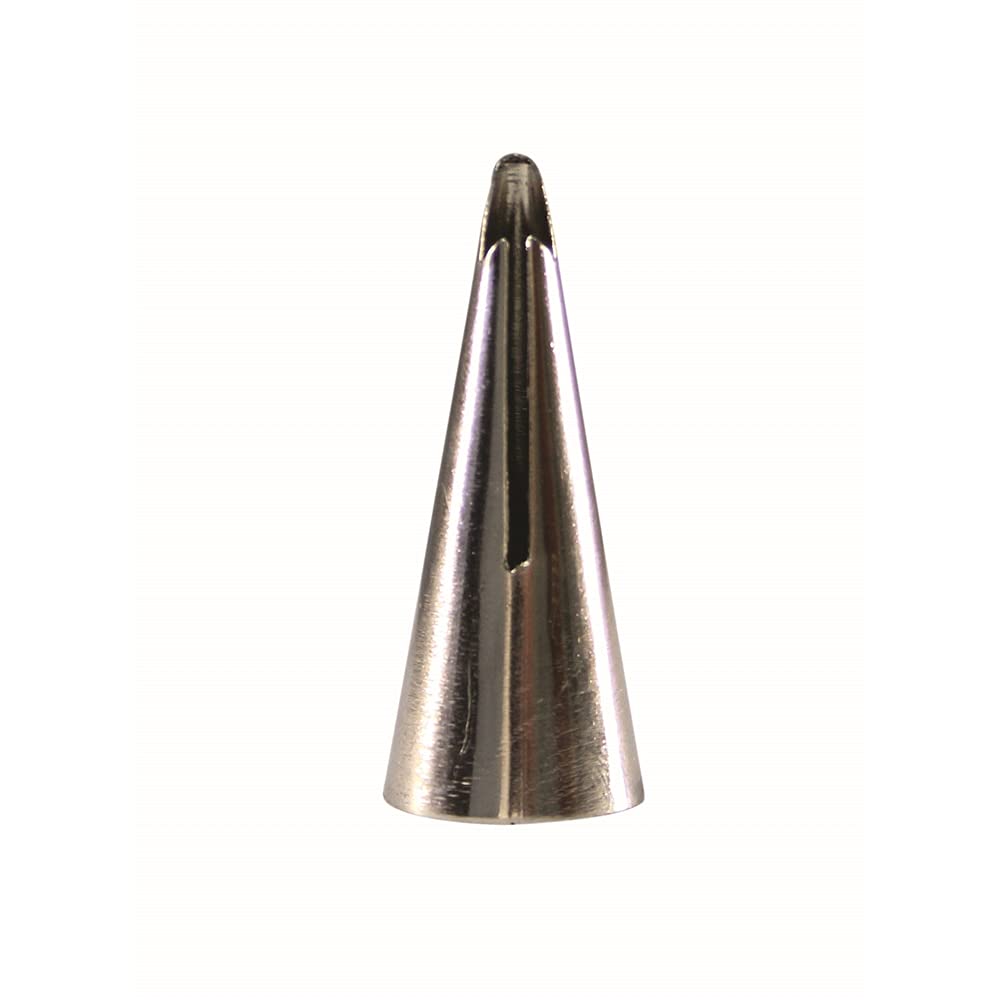 PME Seamless Stainless Steel Large Deep Design Frill Tube,1.72 x 1.72 x 4 cm, Silver