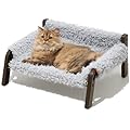 MEWOOFUN Elevated Raised Cat & Small Dog Sofa Bed - 61x53x28cm Breathable Puppy Bed with Removable Washable Cover, Dog Beds for Small Dogs with Anti-Slip Bottom, Cat Sofa Bed