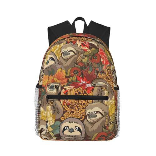 Sac à dos paresseux avec imprimé de qualité supérieure pour sport et voyage