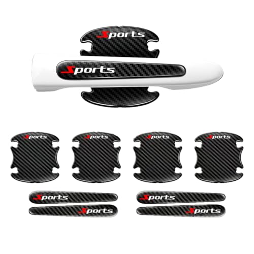 MEXRUMI 4 Pezzi Pellicola Protettiva Per Maniglie Per Auto E 4 Pezzi Pellicole Autoadesive Per Maniglie Antigraffio Pellicola Protettiva In Fibra Carbonio Per Maniglie Porte Auto Per Evitare Attriti (