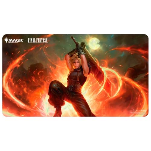 Ultra Pro - Final Fantasy X Universes Beyond Cloud, Midgar Mercenary (Commander) Playmat For Magic: The Gathering | Card Game Playmat, Final Fantasy C