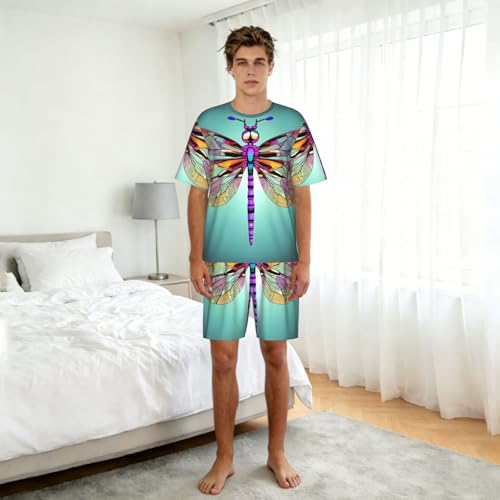 Pyjama homme imprimé libellule ensemble élégant cadeau idéal
