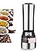Macina Sale e Pepe elettronico 2 in 1 Premium, macina Sale e Pepe Elettrico Macinapepe a Batteria Grande Macina Sale da Cucina Elettrico per Set di Shaker per spezie