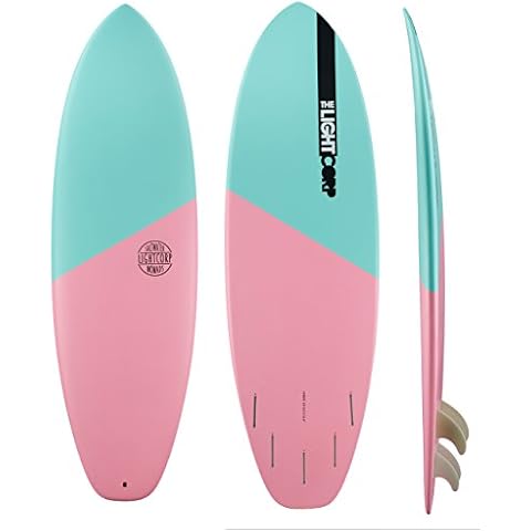 Light Board Corp Hybrid Pink/Mint-Epoxy-Future Surfboard, 6'2" Cover
