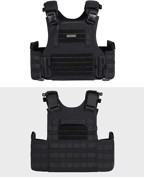 Image of OneTigris FYR Tactical Vest, Quick Release Vest Adult Adjustable MOLLE Vest with 32-45 inch Removable Cummerbund