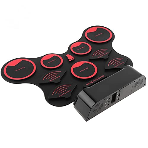 Draagbare oprol-up Elektronische drum Set 9 Silicon Pads Ingebouwde luidsprekers met Drumsticks Sustain Pedal Support… - Image 5