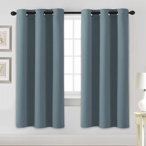 H.VERSAILTEX Cortinas opacas para dormitorio, aislamiento térmico, oscurecimiento de la habitación, cortinas de sala de estar, cortinas de 72 pulgadas de largo, con ojales, protección de privacidad,