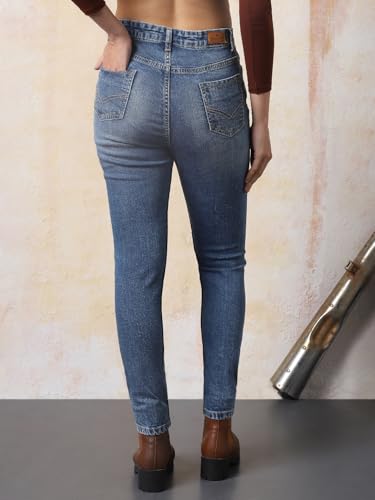 Image of High Star Women Skinny Fit Jeans Blue