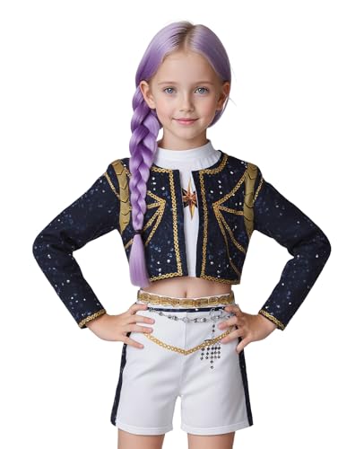 K POP Costume for Kids, Singer Costume for Girls, Halloween Stage Star Cosplay Dress Up