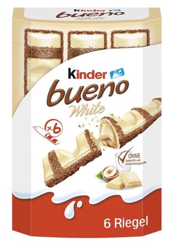 Kinder Bueno White Schokoriegel, 6 x 19.5g