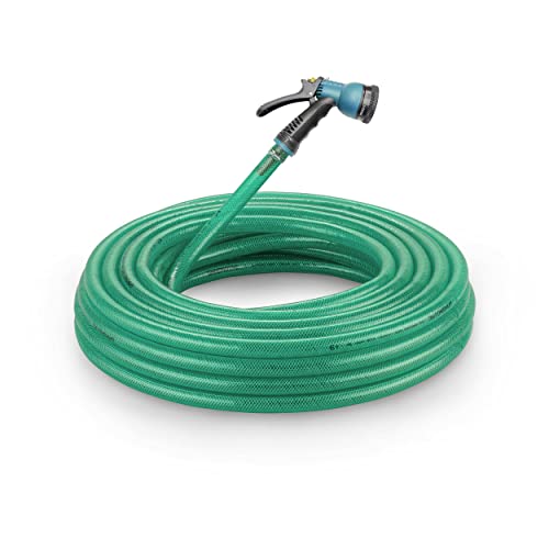 Garbnoire 15 Meter 0.5 inch PVC Heavy Duty Braided Green Garden Pipe | Lightweight, Durable &...