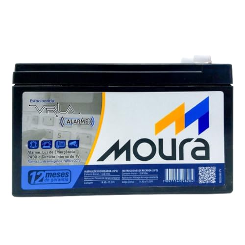 Bateria Moura Selada Vrla 12V 4AH Alarme Estacionaria