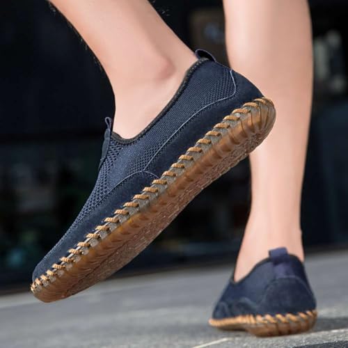 Image of Men's Genuine Leather Loafer Shoes Slip On Soft Walking Driving Shoes