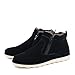 LEADER SHOW ® Men's Winter Fur Lined Snow Boot Side Zipper Ankle High Warm Shoe