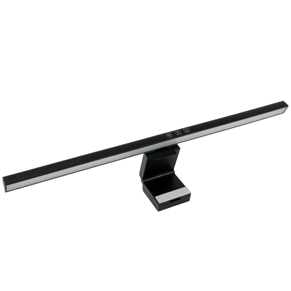 LUXULA Monitor Lampe dimmbar mit Touch Control – LED Lichtleiste 50cm, USB Bildschirmlampe, PC Bürolampe, Schreibtischlampe Home Office