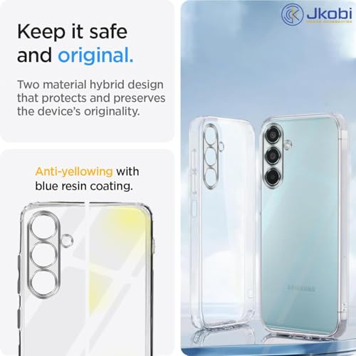 Image of Jkobi Back Case Cover for Samsung Galaxy M35 5G (Silicone Clear Shockproof Case with Camera Protection | Soft and Flexible | Transparent)