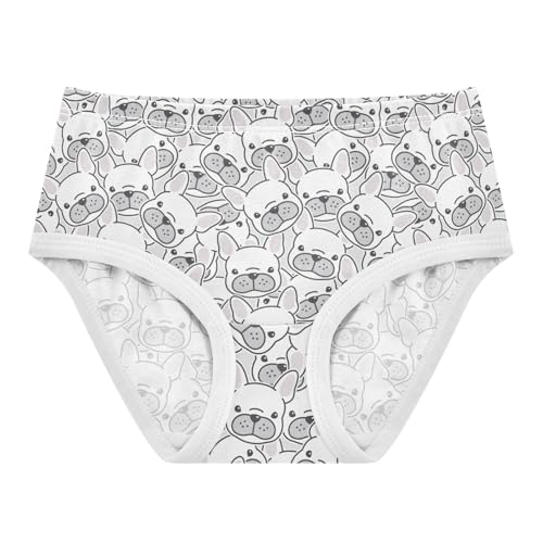 Little Girl Underwear Toddler Panties Kids Undies Bulldog Cartoon Soft Cotton Briefs 2T-8Y