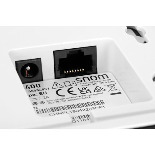 Snom M400 SC IP DECT Singlecell-Basisstation, bis zu 20 Mobilteile, bis zu 10 Paralell-Anrufe und 20 SIP-Konten, Breitband-Audio, PoE, 3 Jahre Herstellergarantie, Weiß; 00004587