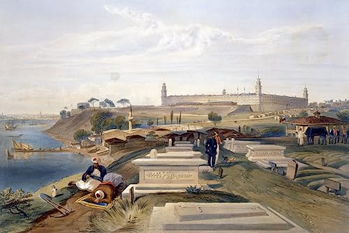 Tableau Hôpital et cimetière William Simpson 60x90cm vintage poster