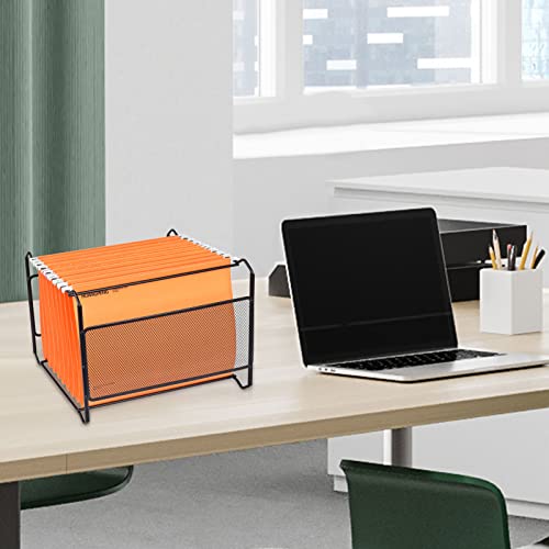 Megrez Hanging File Organizer, A4 Hanging File Folders Frame, Universal Letter Size Steel Hanging Folders Frame, Black #TOP5