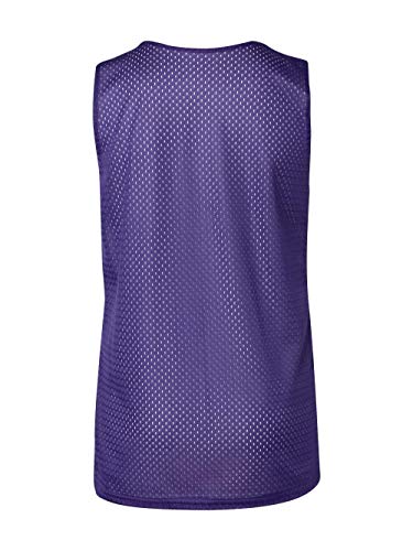 Badger Sport Purple/White Youth Large Reversible Mesh Tank Top Jersey Uniform3