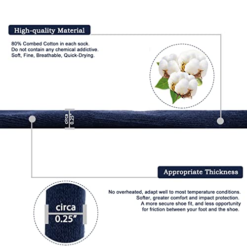 Mens Combed Cotton Cushioned Athletic Running Ankle Quarter Socks (5 Pack) w/Arch Compression3