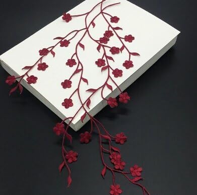 1 pièce broderie florale fer sur patchs 47 cm