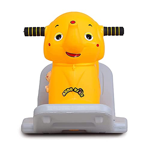 Image of Popo Toys Murphy Rocker (Yellow)| Rocker for Kids Birthday Gift for Kids /Boys /Girls /Rocker with Musical & Lightning Toy | Cute Character, (MT026)