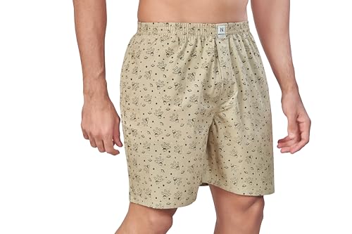 Image of Nermosa Pure Cotton Comfortable & Breathable Printed Regular Shorts /Boxer for Men, Pack of 3