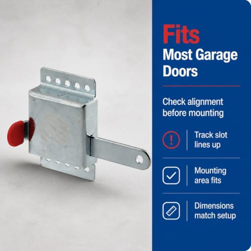 Prime-Line GD 52118 Inside Deadlock – Heavy Duty Galvanized Steel Housing, Fits Most Garage Doors, Extra Protection as a Security Lock, 7/8 x 1/8In. (Single Pack) - Image 3