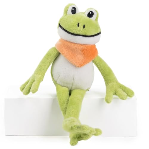 Plüsch Frosch „Quark“ – Schaffer 5730 - Kuscheltier Frosch - weich & flauschig - Stofftier für Babys & Kinder ab 0 Jahren – Waschbar - Größe XS - 16 cm - grün-weiß