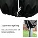 E-DONG Rotary Washing Line Cover, Waterproof Rotary Airer Cover Heavy Duty 210D Oxford Fabric Rotary Dryer Cover with Zip Rotary Clothes Line Cover, Anti-UV, Rip-Proof 168x30x30cm Black