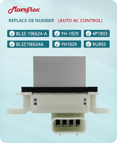 Image of Marsflex Blower Motor Resistor BL3Z19E624A for 2009 2010 2011 2012 2013 2014 2015 2016 2017 for Ford F150 Expedition, for Lincoln Navigator, Blower Resistor YH1829 4P1803 RU893 for Auto AC Control