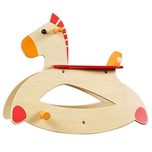 JWDYA Holzschaukelpferd Schaukelstuhl, 1-3 Jahre altes Kind-Fahrt Spielzeug, Schaukeltier for Mädchen und Jungen Freien