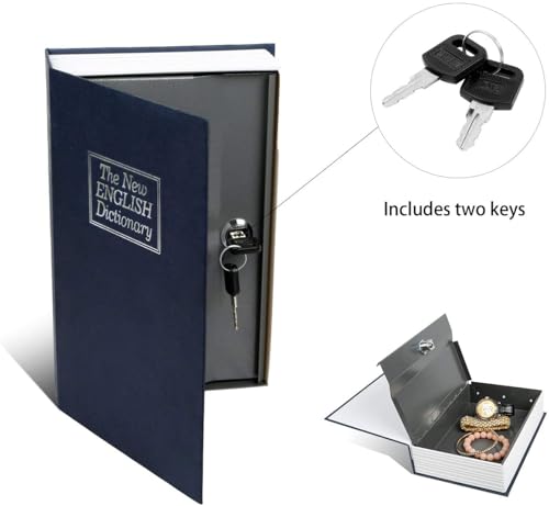 Image of BHAGVAT Hidden Safe Book Dictionary Style Locker Vault Box with 2 Keys Jewelry Cash Box Locker Book Safe Mini Locker for Office Home-Multi Design (SMALL(18 * 12 * 5.5))