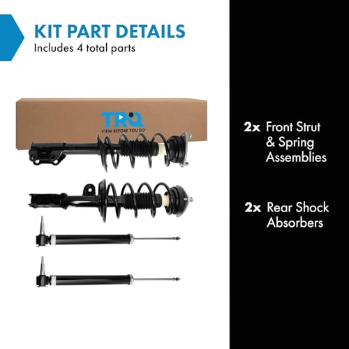 Image of TRQ Front and Rear Complete Strut Assembly & Shock Absorber Kit Complete Strut & Coil Spring Assembly Compatible with 2020-2022 Ford Explorer