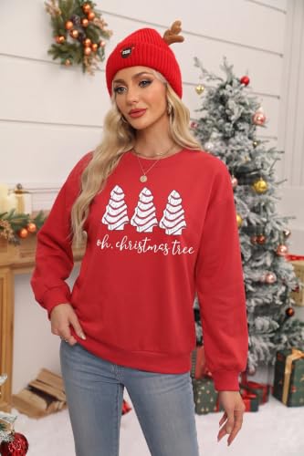 Oh Christmas Tree Snack Cake Sweatshirt for Women - Image 4