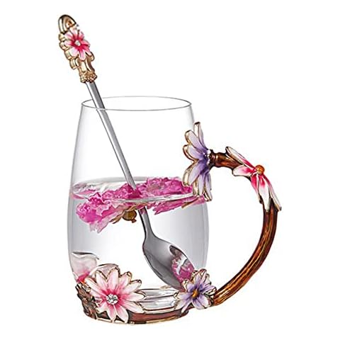 evecase Schöne Tasse mit Daisy Blumen,Teetasse/kaffeetassen glas Cover