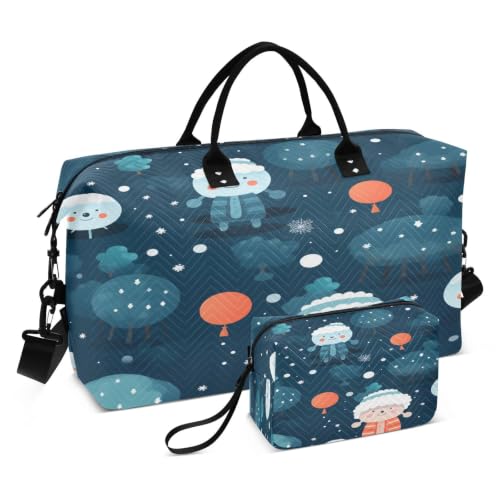 Sac de sport de natation bonhomme de neige bleu le cadeau mignon idéal pour filles et femmes