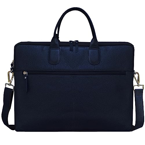 ABYS Genuine Leather Blue 14 inch Laptop Briefcase for Men And Women (DL001) (B08FG4YTHV) Amazon Price History, Amazon Price Tracker