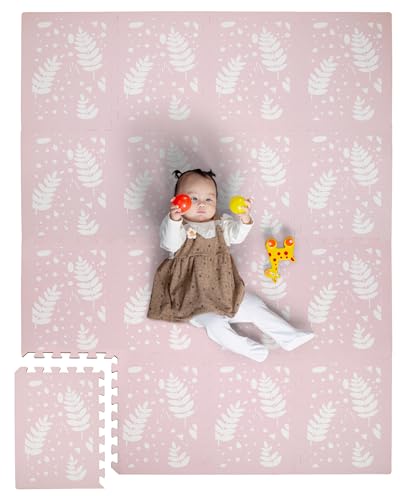 Image of Baby Foam Tiles for Floor - Soft Play Mat Tiles for a Safe Play Area - Large Baby Mat for Floor, Perfect for Kids' Playroom